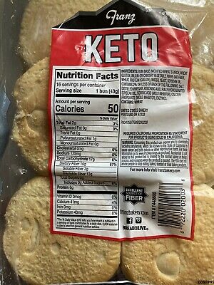 Keto Hamburger Buns- Zero NET Carbs 2 x 8 Packs - Franz