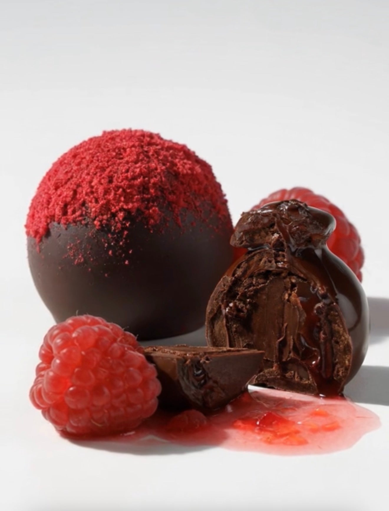 Vosges Haut-Chocolat, Dark Chocolate Red Raspberry Truffle Set, 72% Cacao – 96 Pieces