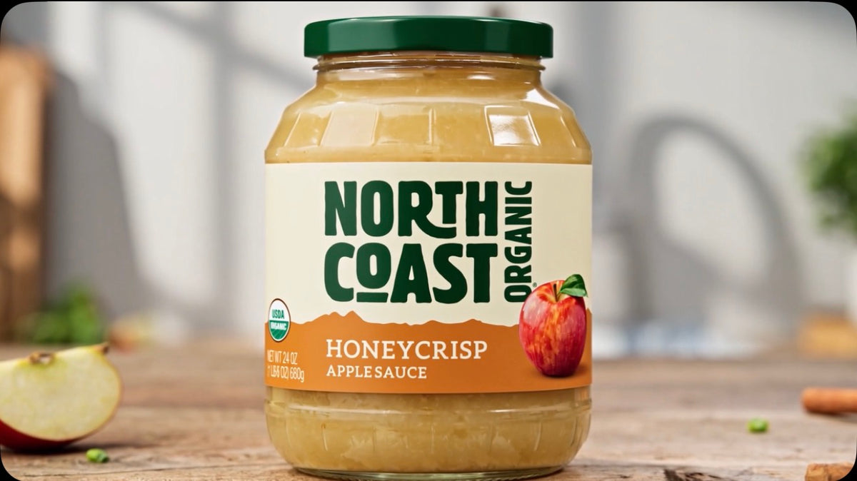 North Coast Organic Honeycrisp Apple Sauce, No Added Sugar, 24 oz