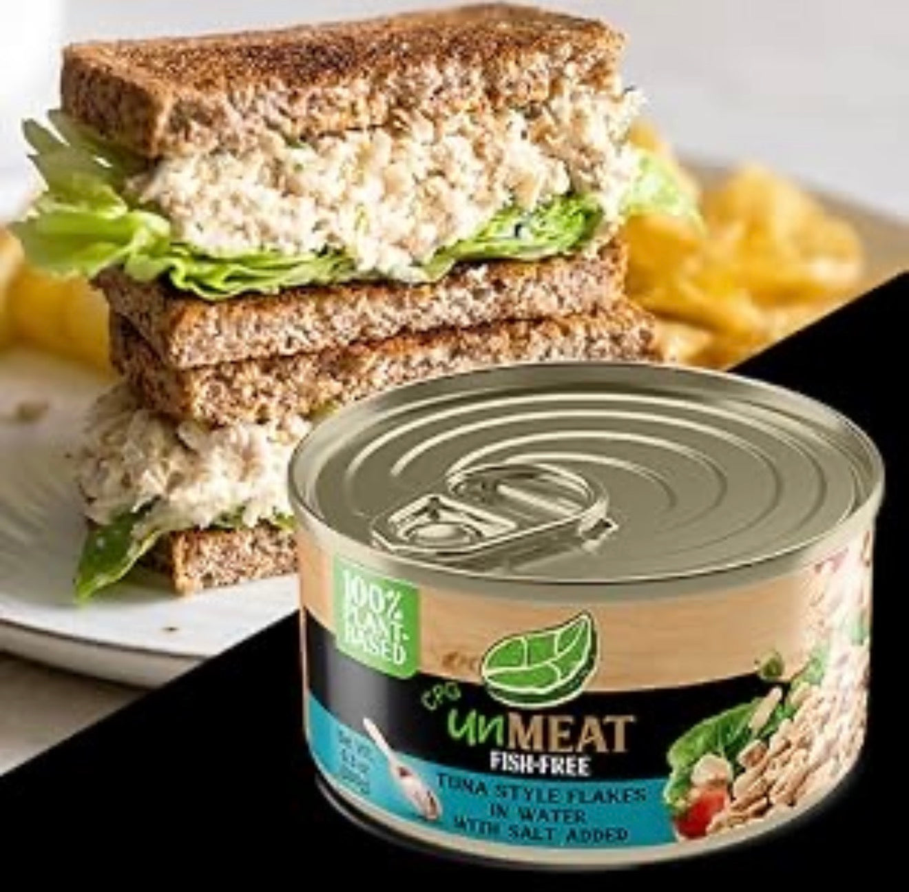 unMEAT Plant Based Tuna Style Flakes in Water, Non-GMO - Pack of 6