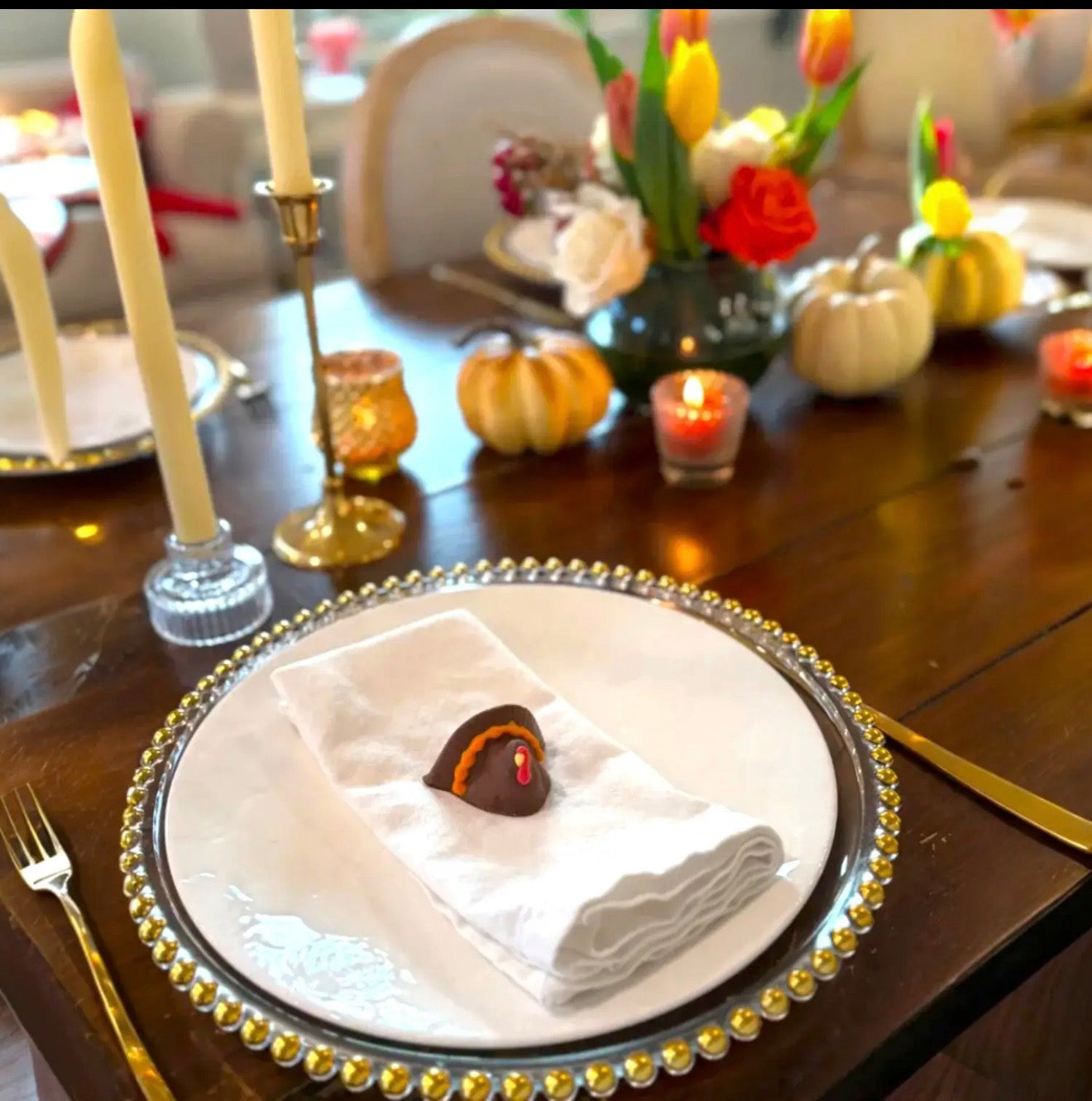 Chocolate Turkey Place Settings – Set of 8 | Milk, Dark or White