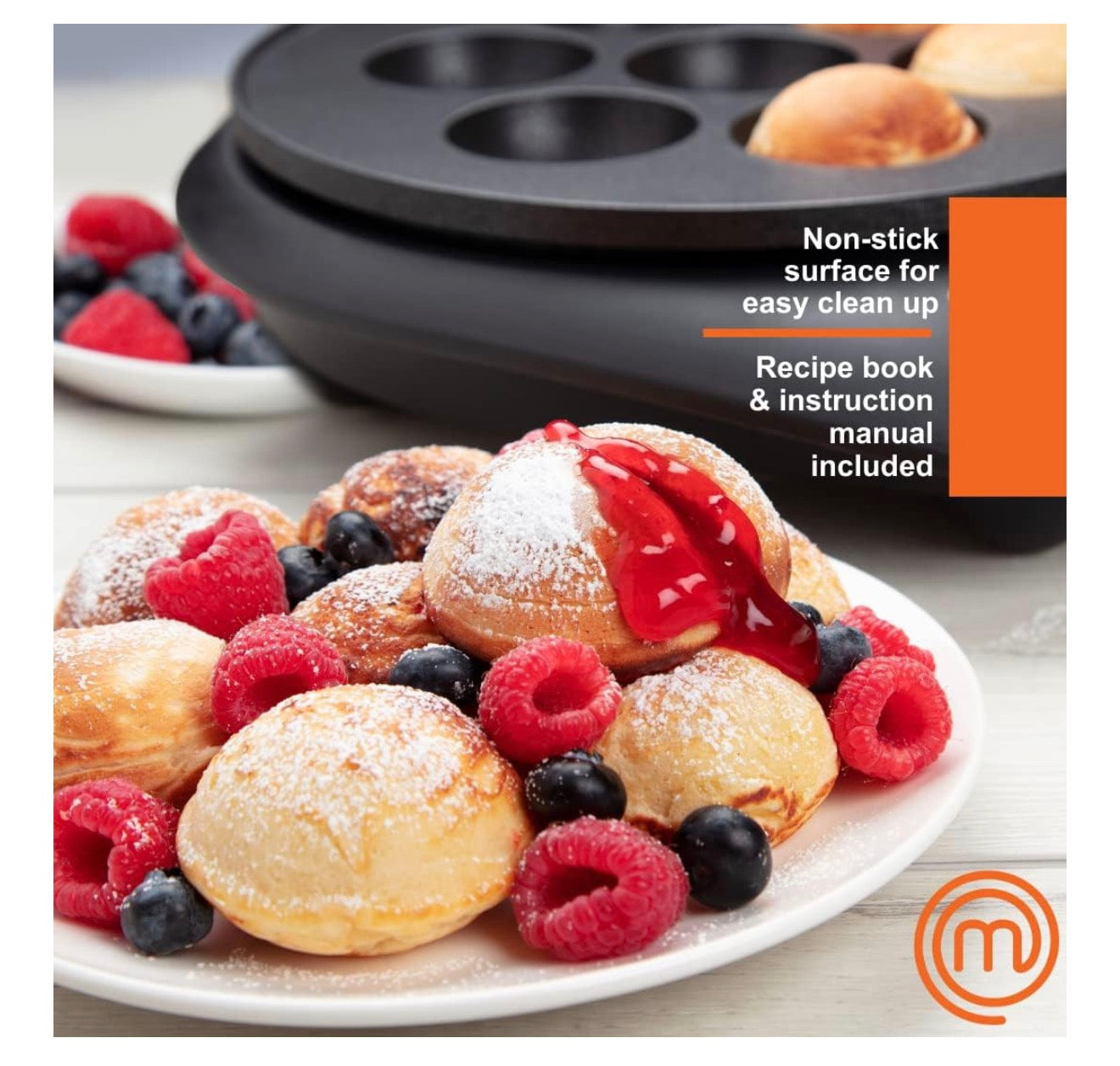 MasterChef Electric Donut Holes, Ebelskiver Maker, Cake Pops, Octopus Balls, Aebleskivers