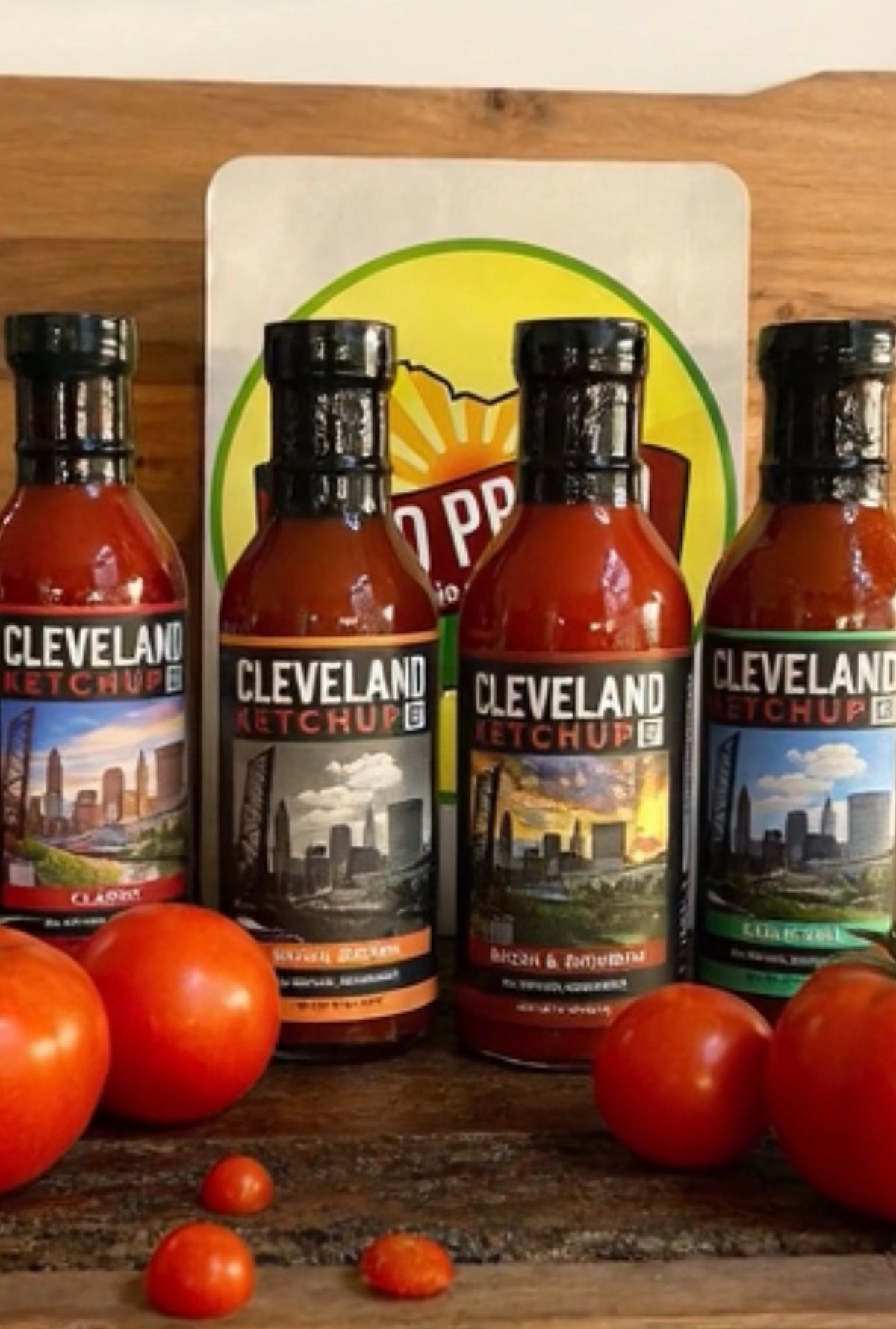 Cleveland Ketchup Varieties – Classic, Bacon & Bourbon, Garlic Dill, Ghost Pepper – Pack of 4