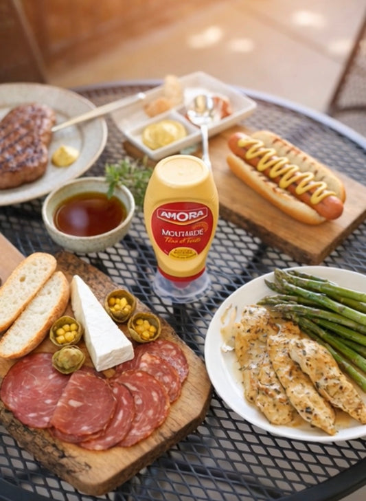 Amora Strong Dijon Mustard in Squeeze Bottle – 265g, Pack of 2