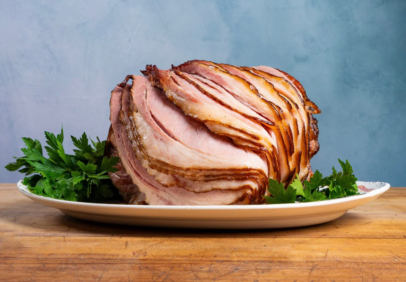 Spiral Sliced Heritage Maple Sugar Cured Bone-In Ham, Antibiotic Free, Gluten Free