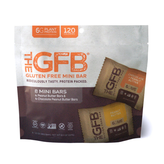 Peanut Butter and Chocolate Peanut Butter Mini Bars (Pouch of 8)