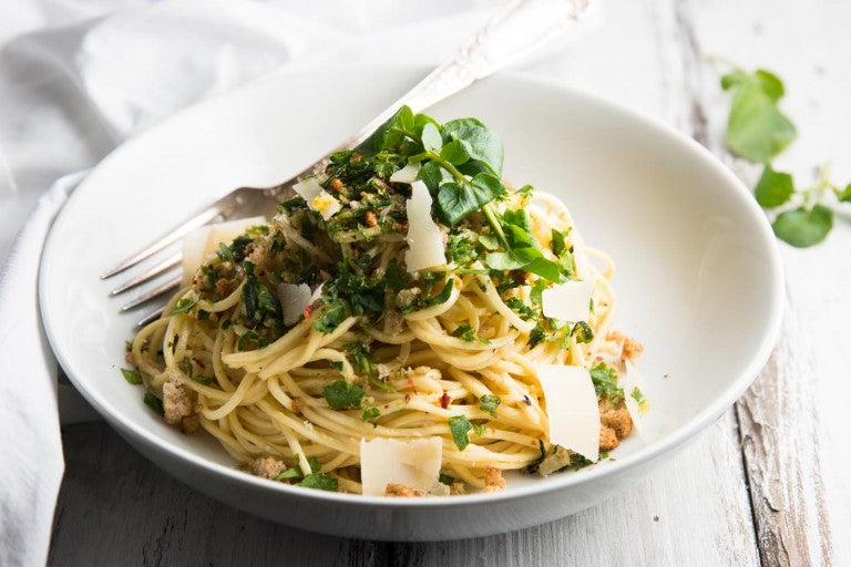 Garlic Butter White Wine Pasta with Fresh Herbs