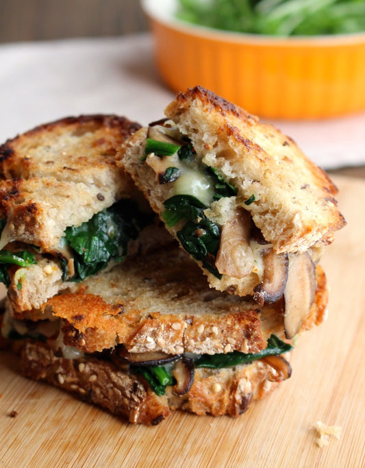 GARLIC, SPINACH & MUSHROOM MELT