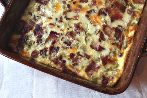 GREEN CHILE AND CHEESE EGG BAKE