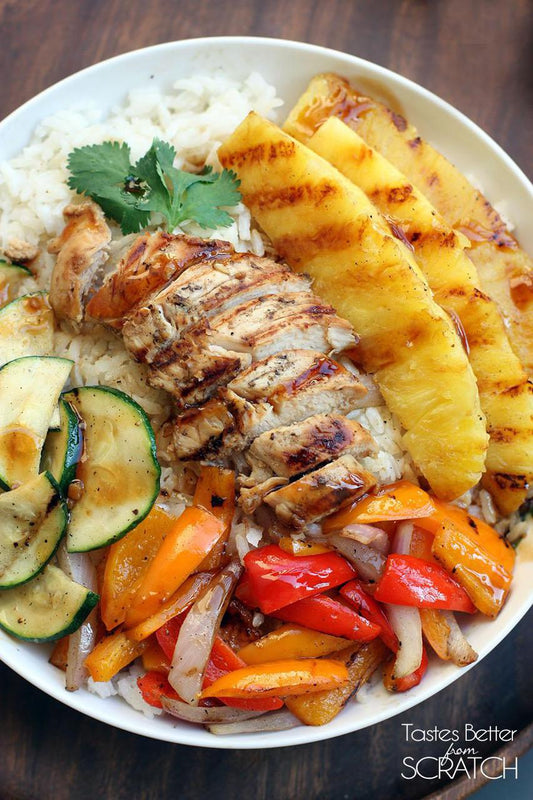 Grilled Hawaiian Chicken Teriyaki Bowls