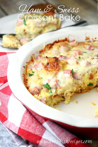 Ham and Swiss Croissant Bake