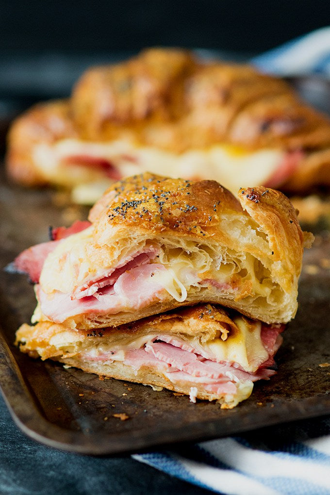 Ham and Cheese Croissant with Honey Mustard Glaze