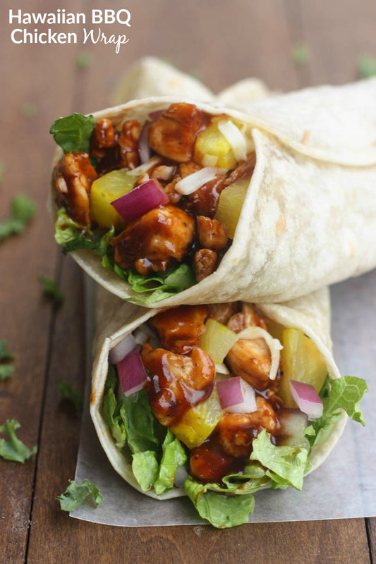 Hawaiian BBQ Chicken Wraps