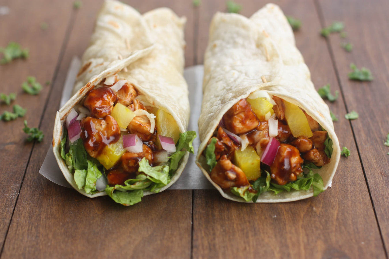 Hawaiian BBQ Chicken Wraps