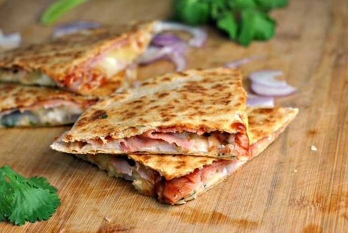 HAWAIIAN PIZZA QUESADILLAS