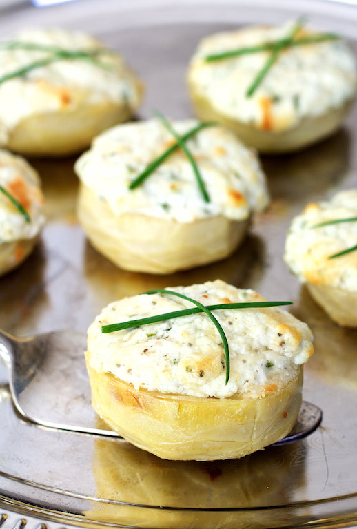 GOAT CHEESE STUFFED ARTICHOKE BOTTOMS