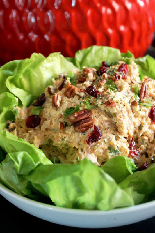 Holiday Chicken Salad with Pecans and Cranberries