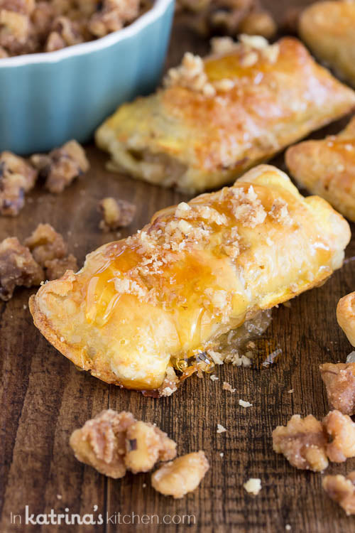 Honey Brie Bites with Candied Walnuts