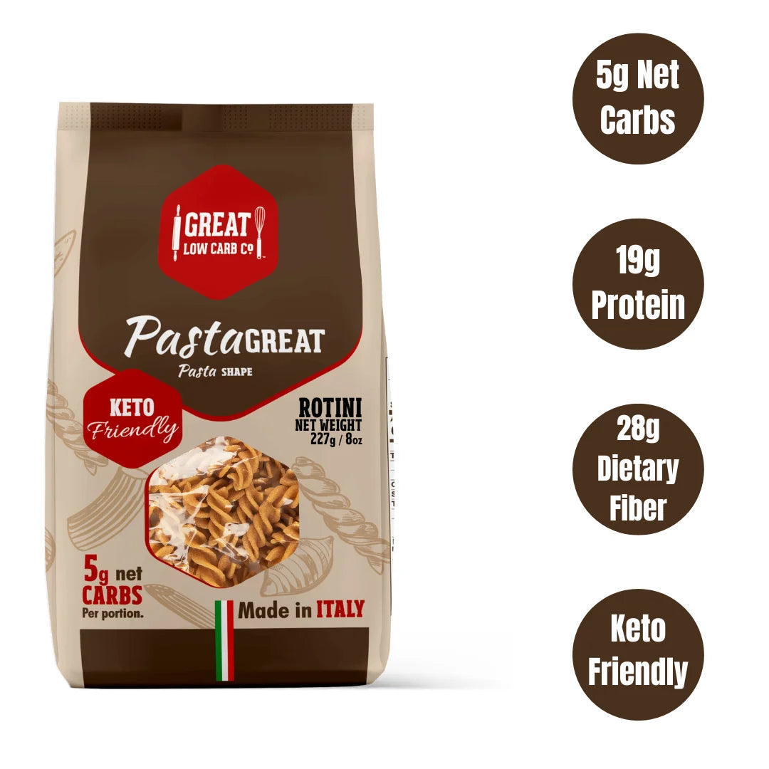 Great Low Carb Sampler Box 1 (Thin Pizza Crust, Rotini, Linguini, Choco Toast)