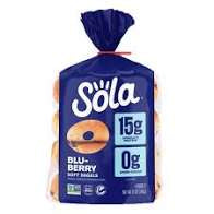 SOLA Low Carb Bagels Bestsellers Pack of 3 - (Blueberry + Everything + Cinnamon Raisin)