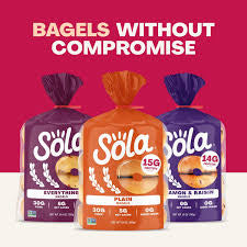 SOLA Low Carb Bagels – Everything