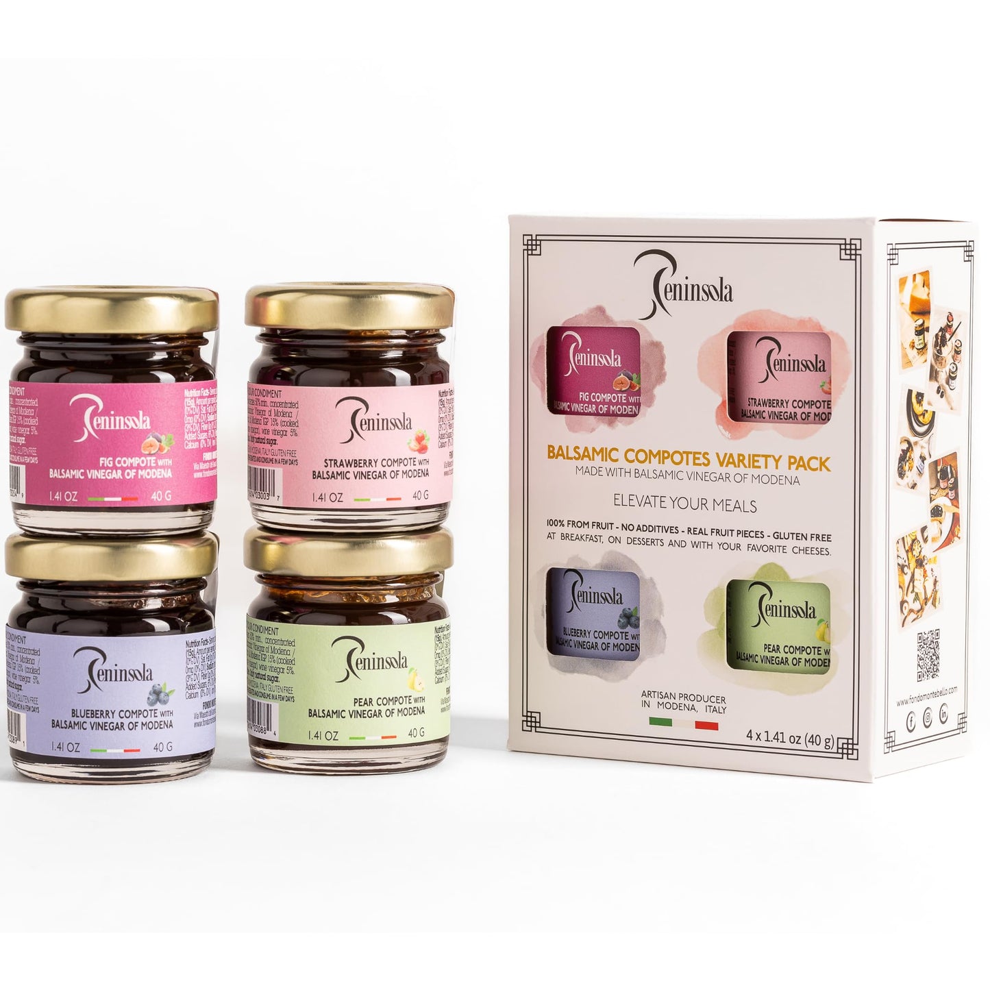 Balsamic Compote Pack of 4 – Italian Gourmet Fruit Spread