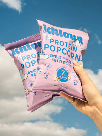 Khloud Protein Popcorn – Sweet & Salty Kettle Corn - 7g Protein | 1 oz bags | 24 ct