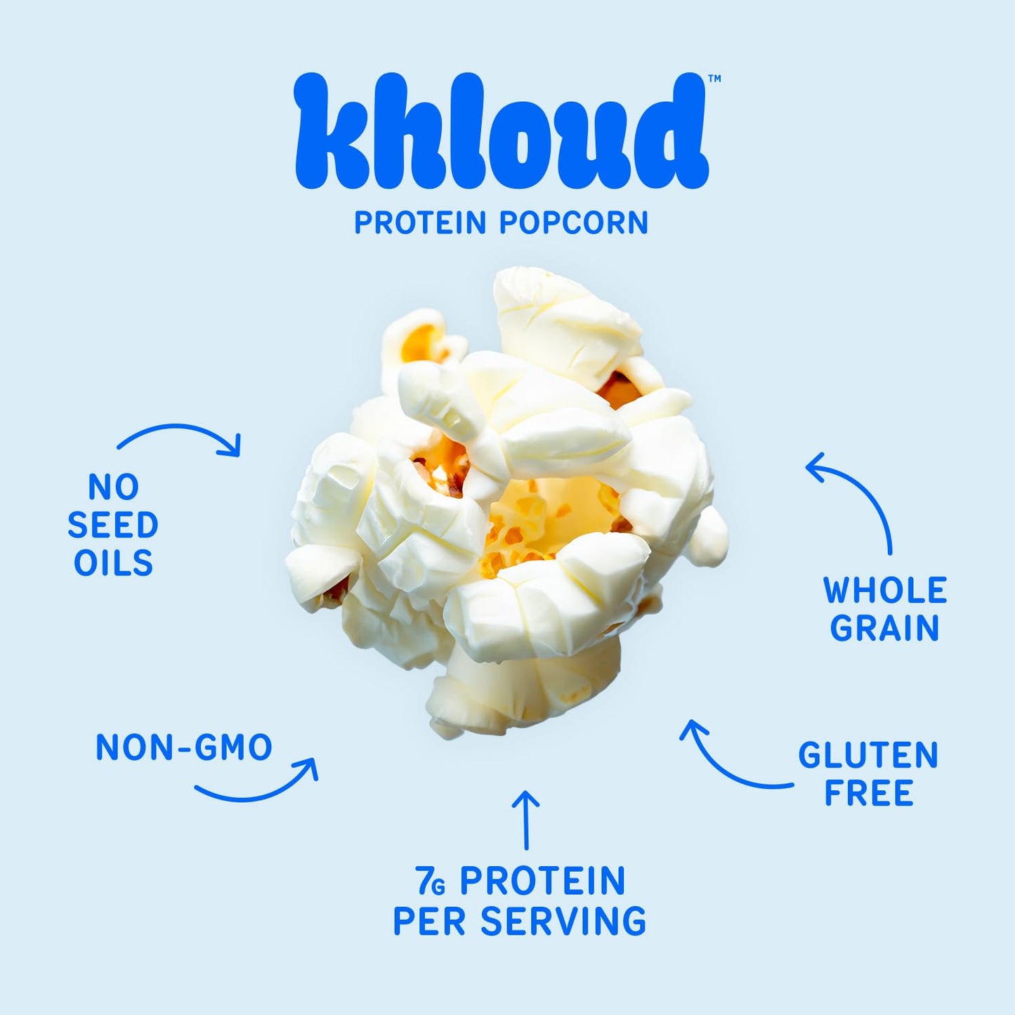 Khloud Protein Popcorn Variety Pack - 7g Protein Snacks | 1 oz | 18 pk