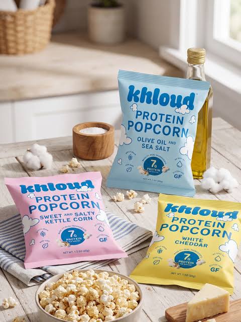 Khloud Protein Popcorn Variety Pack - 7g Protein Snacks | 1 oz | 18 pk