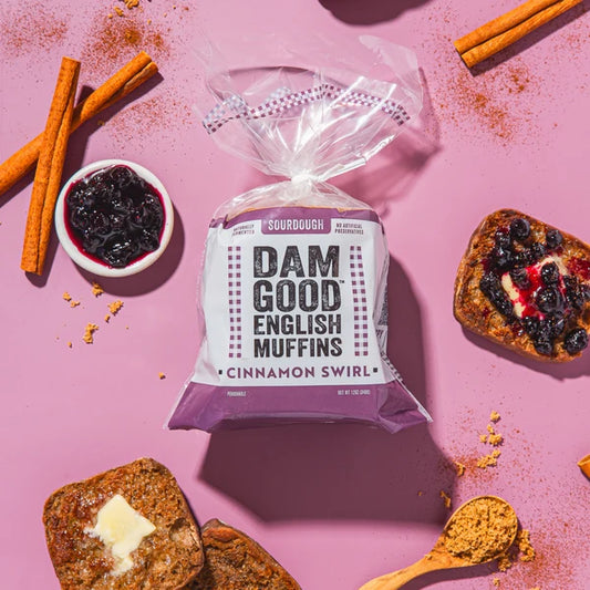 'Cinnamon Swirl' Sourdough English Muffins, 1 bag (4 muffins per bag)