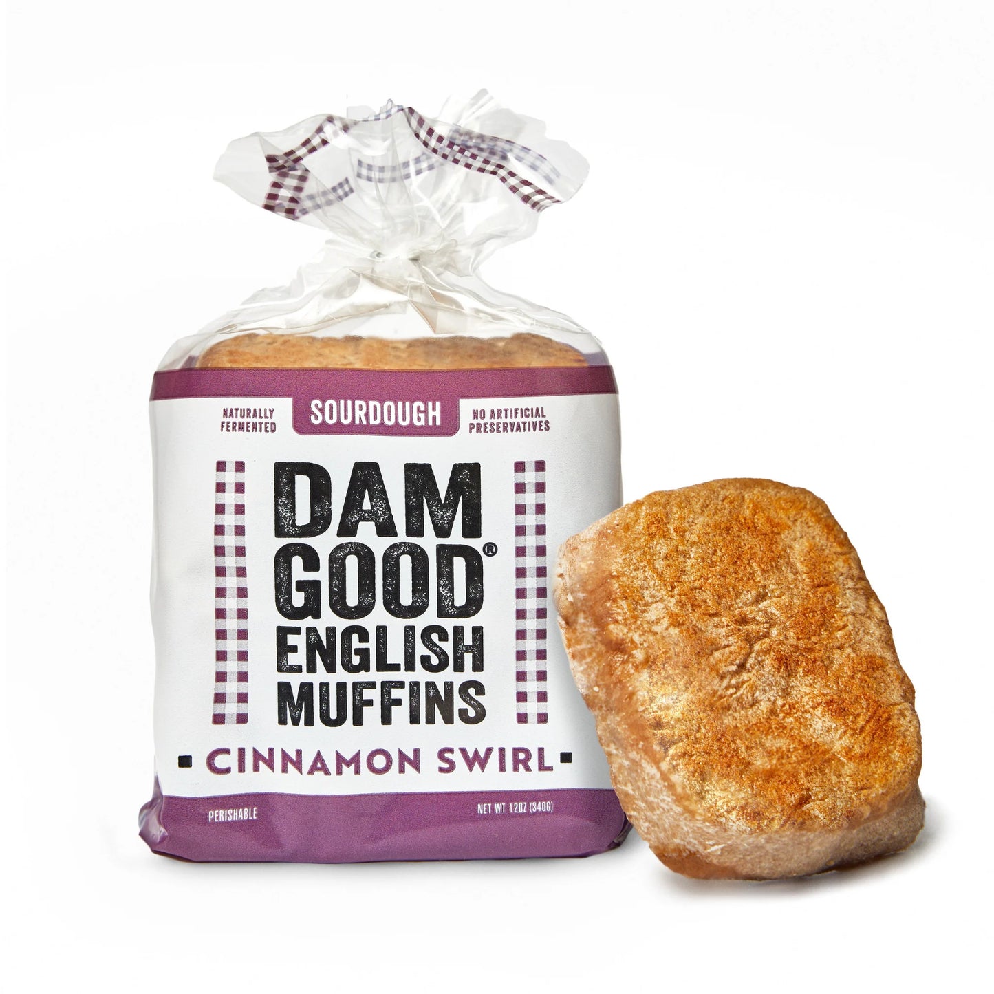 'Cinnamon Swirl' Sourdough English Muffins, 1 bag (4 muffins per bag)