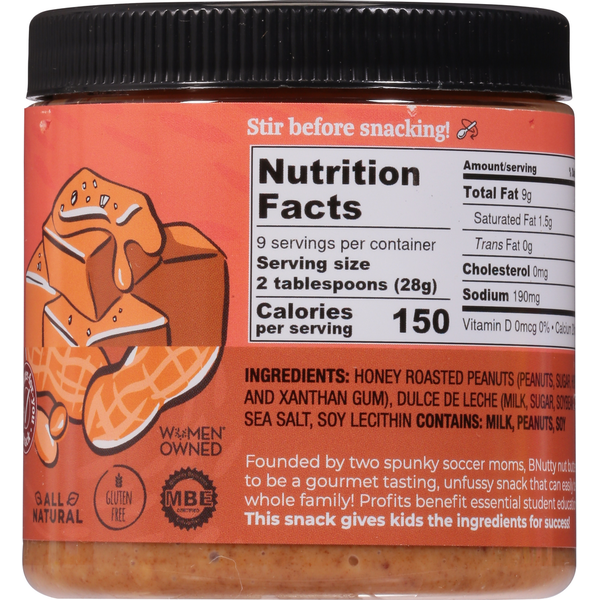 bNutty Simply Salted Caramel Gourmet Peanut Butter – Gluten Free – Natural Peanut Butter – 12oz Jars – 3 Pack