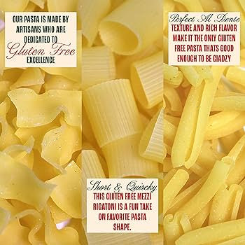Giadzy by Giada De Laurentiis Gluten Free Variety Pasta - includes Caserecce, Taccole & Mezzi Rigatoni- Made in Italy, Artisanal, Clean Ingredients - Non GMO - Pack of 3