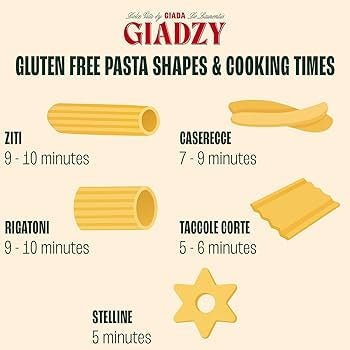 Giadzy by Giada De Laurentiis Gluten Free Variety Pasta - includes Caserecce, Taccole & Mezzi Rigatoni- Made in Italy, Artisanal, Clean Ingredients - Non GMO - Pack of 3