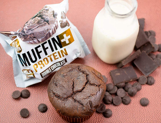 Bake City Double Chocolate Muffin Plus Protein | 16g Protein in Each Protein Muffin | 4 oz - Pack of 12