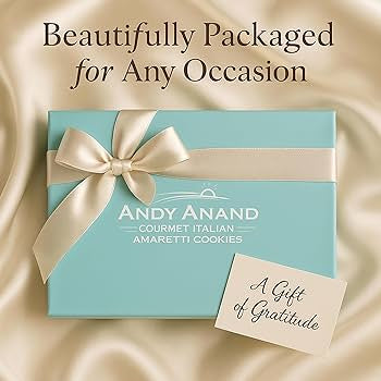 Andy Anand Gourmet Italian Amaretti Cookies | 40 Assorted Pieces, Chocolate, Peach, Orange, Made in Italy, Gluten-Free
