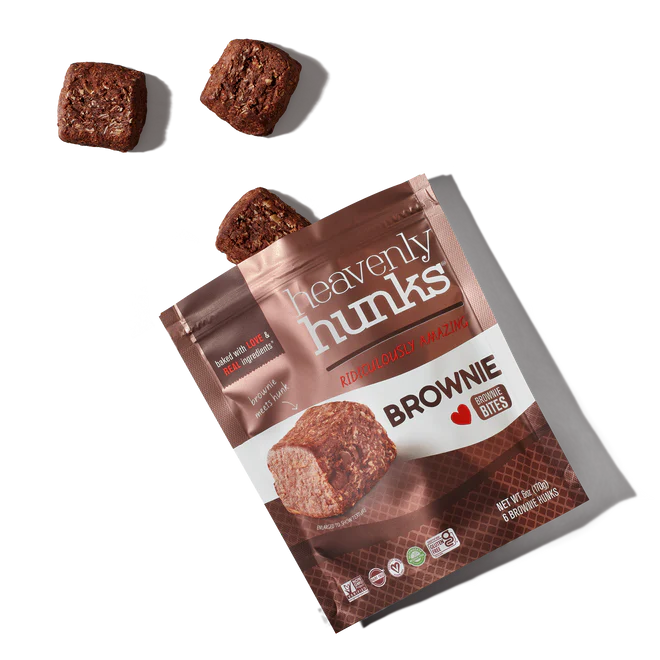 Heavenly Hunks Variety Oatmeal Chocolate Chip, Peanut Butter Chocolate & Brownie Bites - Pack of 6