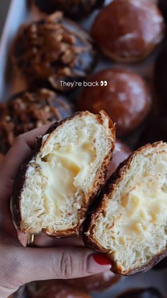 Paczki Custard Filled with Chocolate Donuts - 1 Dozen