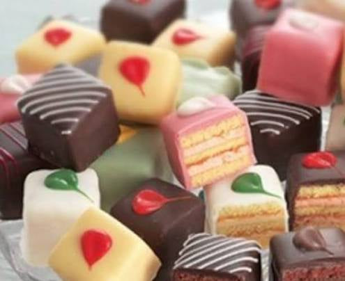 Assorted Petit Fours French Gourmet Frozen Variety Bite Size Desserts, Set of 8 Trays – 480 Pieces