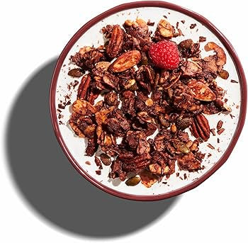 NuTrail Nut Granola Cereal Dark Chocolate - No Sugar Added, Keto, Low Carb, Gluten Free, Grain Free - Pack of 3