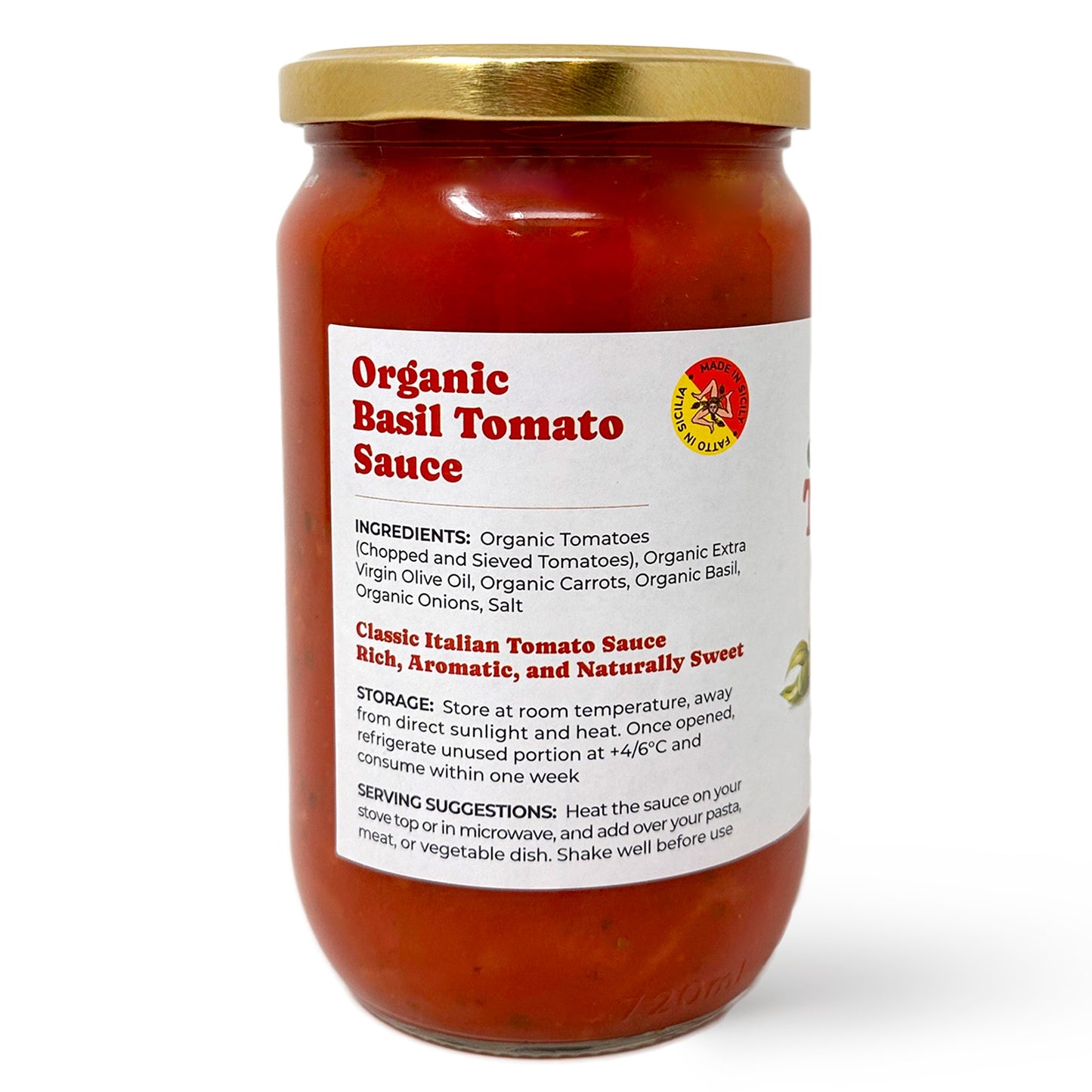 Food To Live Organic Basil Tomato Sauce, 24oz – Authentic Italian Pasta Sauce, No Added Sugar, Non-GMO, Vegan - Pack of 3