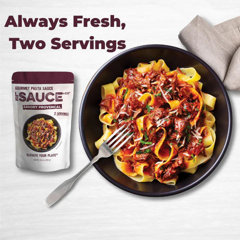 Le Sauce Savory Provencal Gourmet Pasta Sauce, Imported Italian San Marzano Tomatoes - Pack of 2