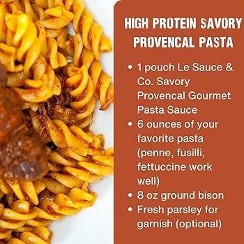 Le Sauce Savory Provencal Gourmet Pasta Sauce, Imported Italian San Marzano Tomatoes - Pack of 2