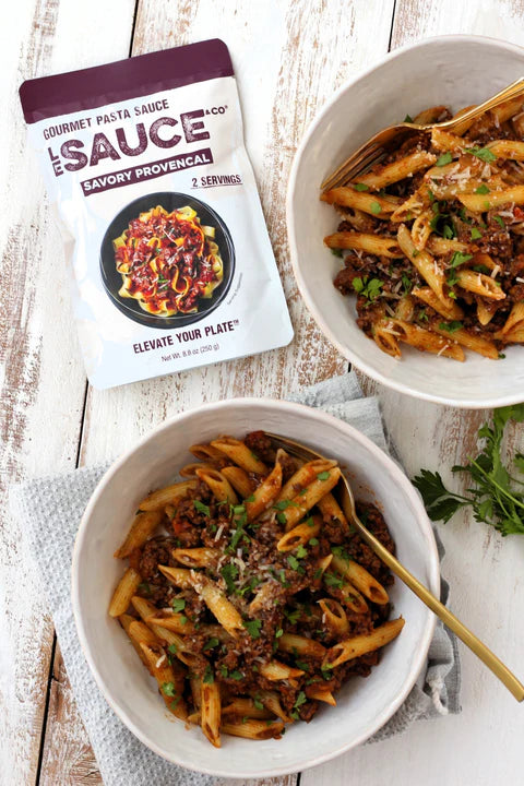 Le Sauce Savory Provencal Gourmet Pasta Sauce, Imported Italian San Marzano Tomatoes - Pack of 2