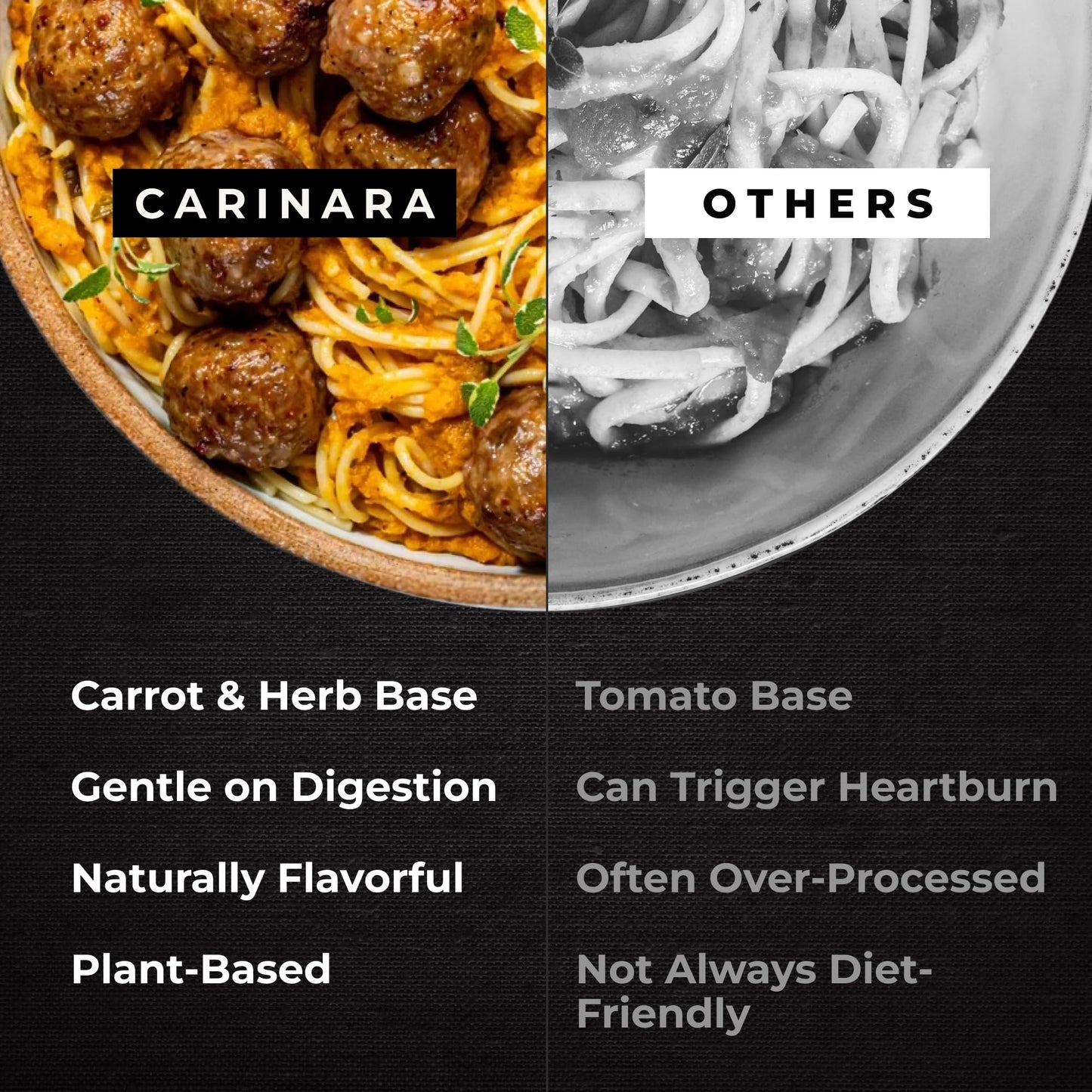 Carinara Tomato-Free Pasta Sauce Variety Pack – 25 oz, Pack of 3