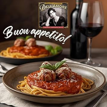 Dell'Amore Premium Marinara Sauce, Homemade Low Sodium, Tomato Basil Pasta Sauce - No Added Sugar - Pack of 6