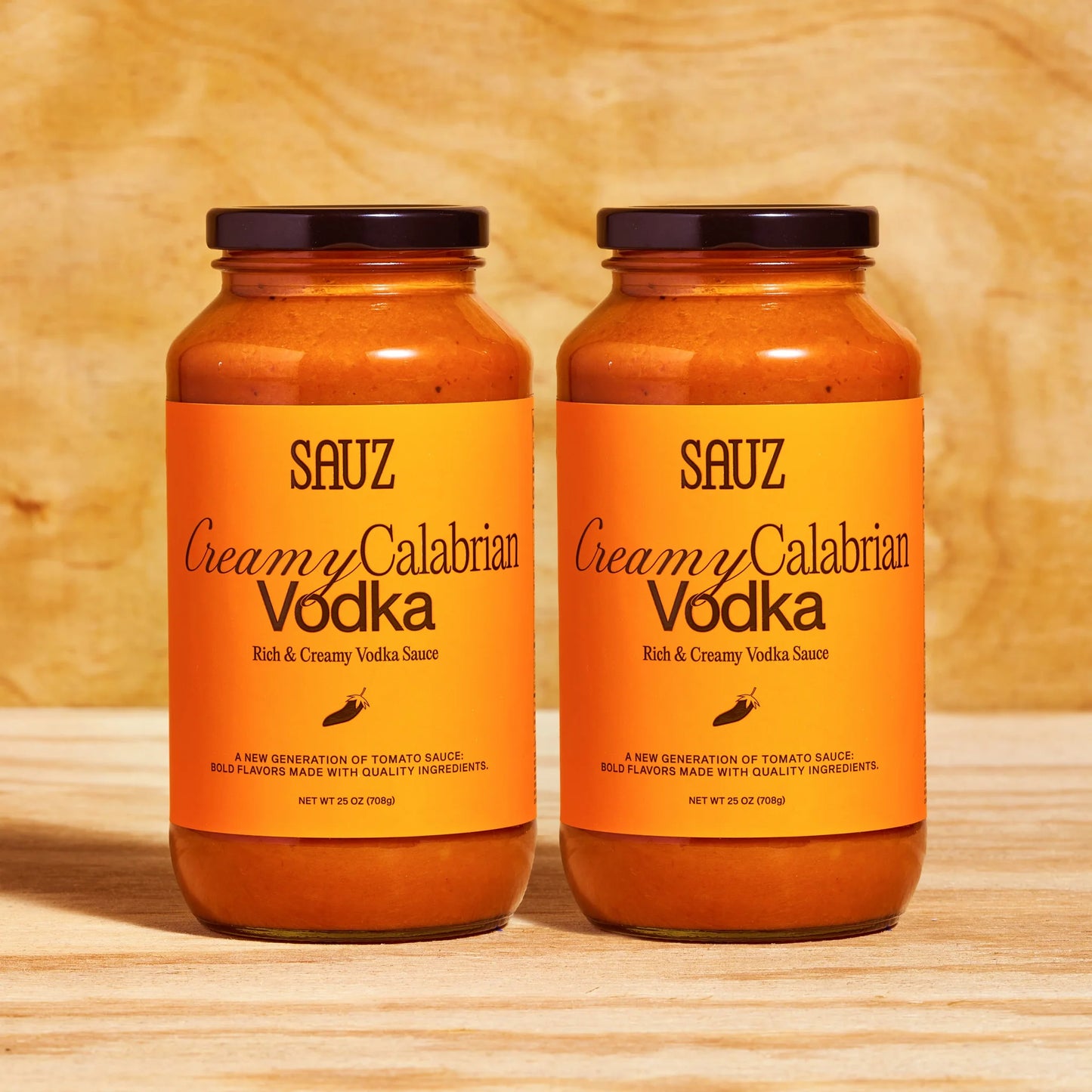 Sauz Creamy Calabrian Vodka Sauce | Clean Ingredients, No Seed Oils, Gluten Free - Pack of 2