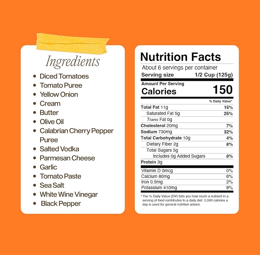 Sauz Creamy Calabrian Vodka Sauce | Clean Ingredients, No Seed Oils, Gluten Free - Pack of 2