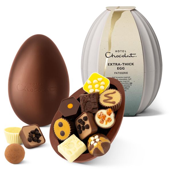 Hotel Chocolat Chocolate Easter Egg, Easter 2026 - Extra Thick Shell – Luxury Gourmet Easter Gift - Pattisserie