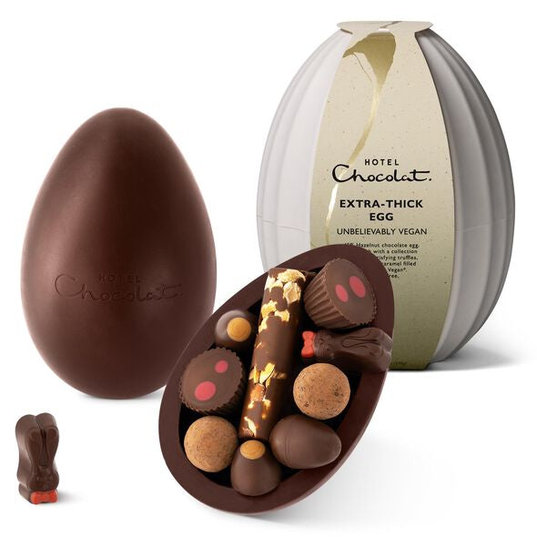 Hotel Chocolat Chocolate Easter Egg, Easter 2026 - Extra Thick Shell – Luxury Gourmet Easter Gift - Vegan